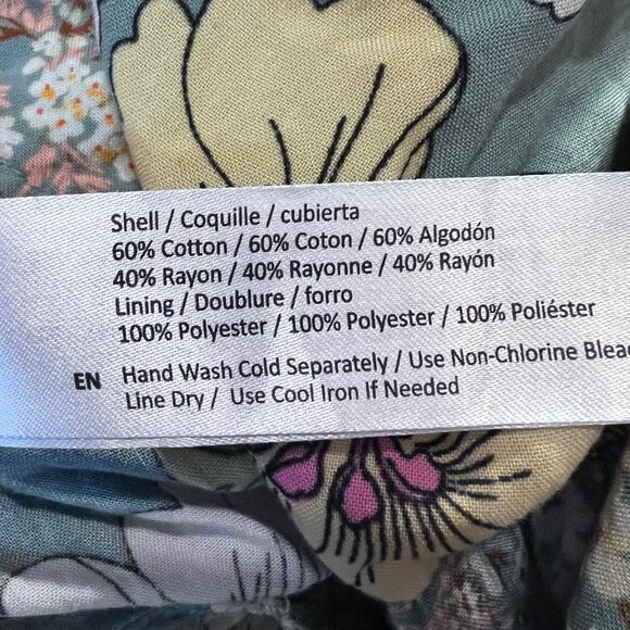 BOG Collective-Women's Spaghetti Adjust. Straps-Floral Dress-Small-Ruching Waist - Picture 15 of 16